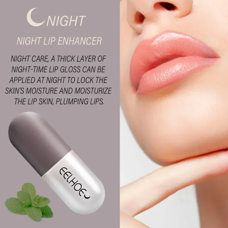 Aceite hidratante para labios con volumen instantáneo, Sérum para reducir líneas finas, maquillaje cosmético Sexy para brillo de labios, día y noche