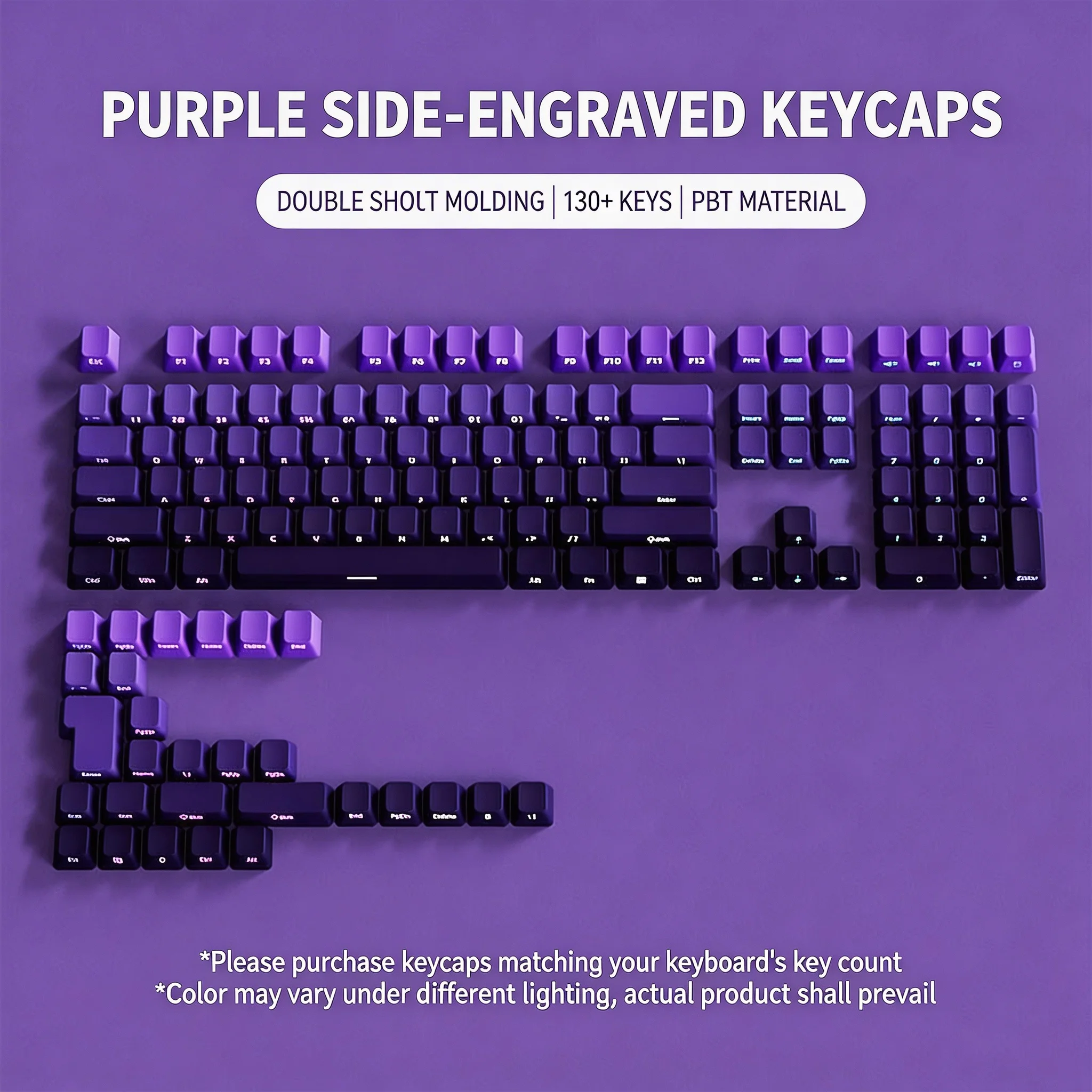 Gradient PBT Side-Printed Backlit Keycap Set