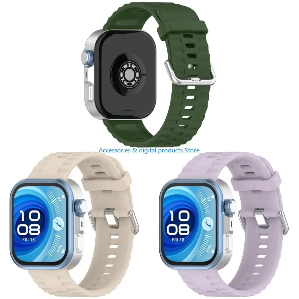77JD Multiple Color Straps Silicone For Watch Fit 3/4 Smartwatch Watch Bands