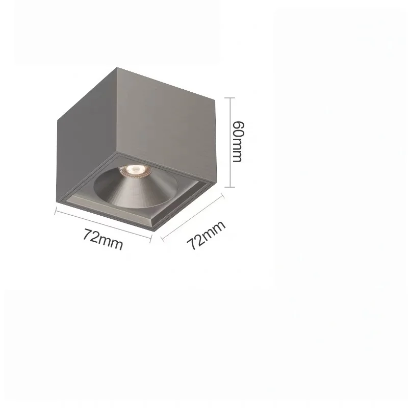 Small Square LED Ceiling Lamp 12W 24W down Light Floodlight Spot Mini LED Spotlight Surface Mounted for Stair Lighting