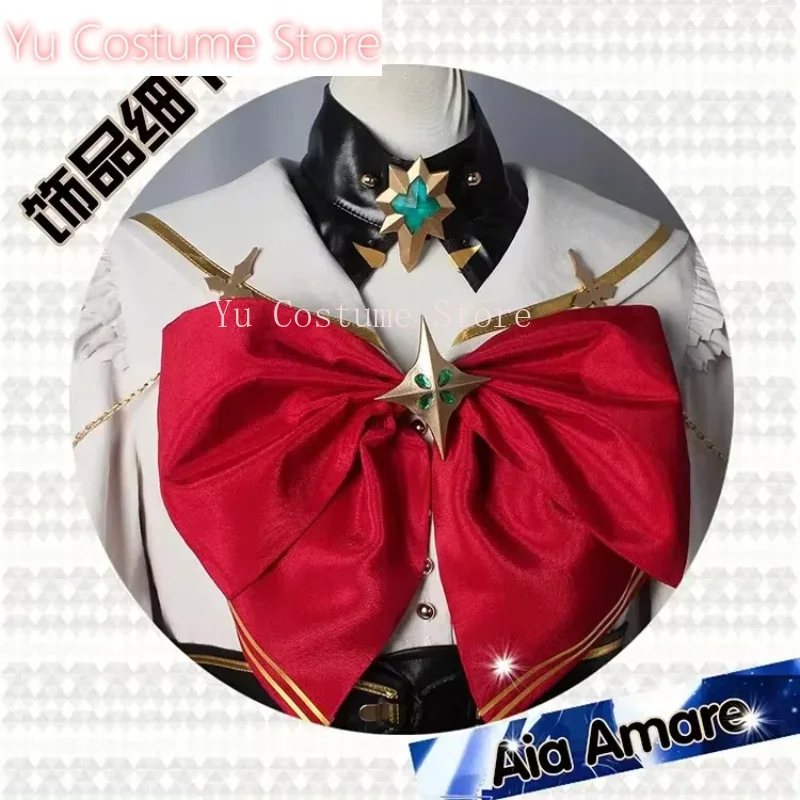 Yu Costume Vtuber EN ILUNA Aia Amare Game Suit Gorgeous Lovely Dress Uniform Cosplay Costume Halloween Party Outfit