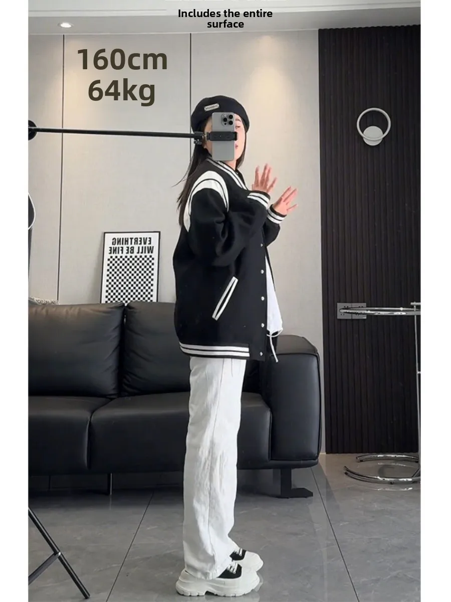 High Waist Flared Jeans Women plus Size Fce Lined Slim Fit Wide Leg Denim Pants Tummy Covering Straight Leg Jeans