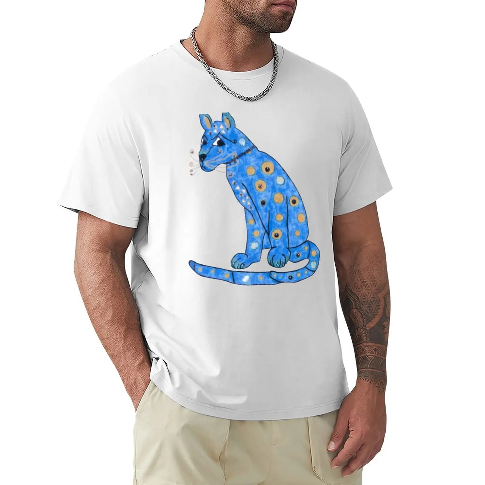 

Abba's Blue Cat T-Shirt plus size t shirts Short sleeve tee Oversized t-shirt men clothing