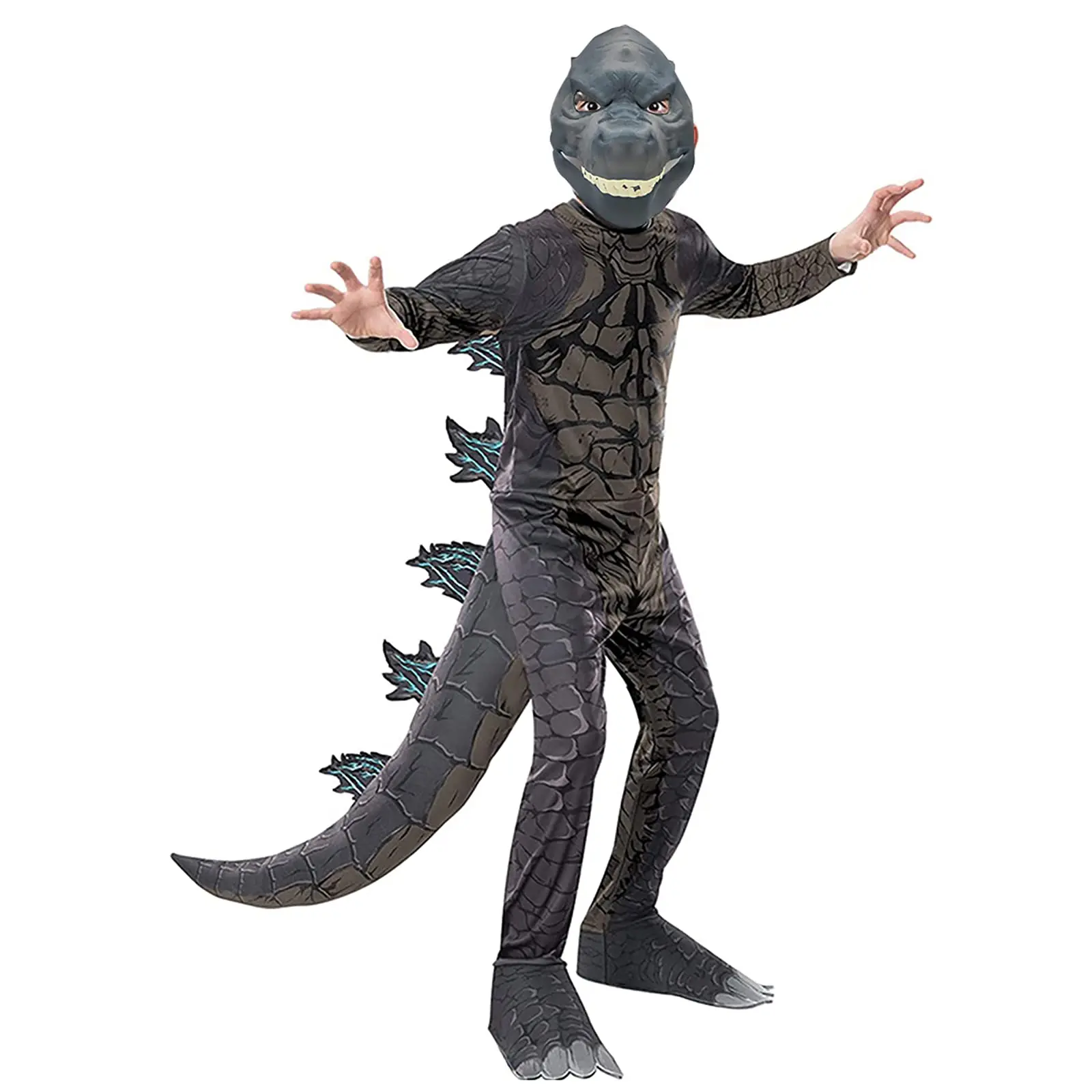 

Deluxe Dinosaur Costume The King Monsters Jumpsuit Bodysuit Dress-Up Halloween Cosplay Costume for Kids
