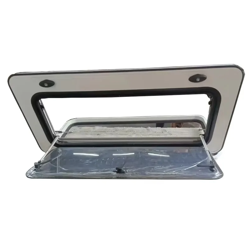 Factory RV Hatch Door with Push Window Strong Custom Trailer Access Doors for Motorhome Camper Van