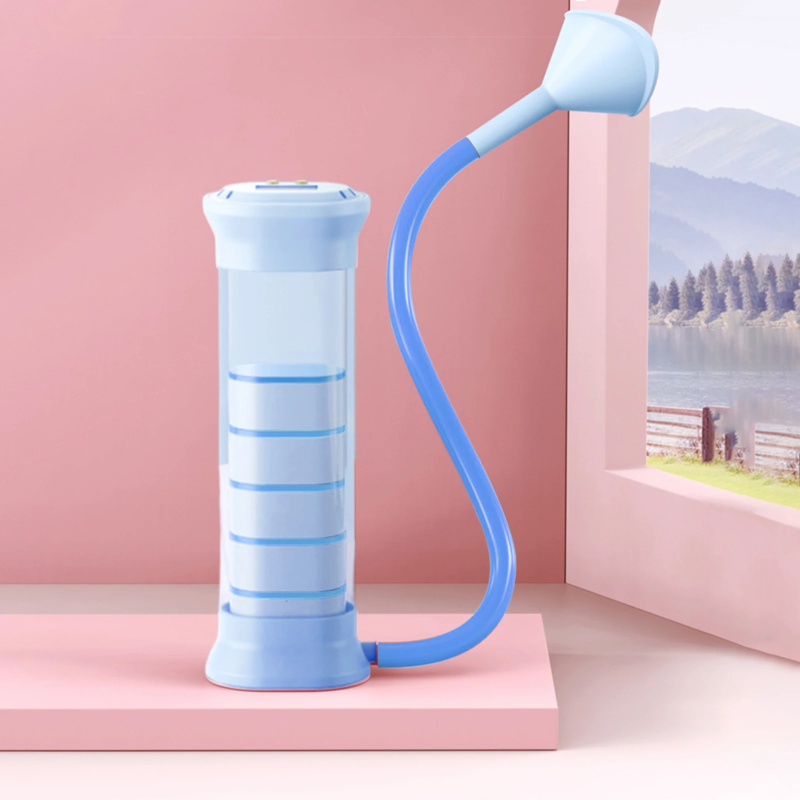 Breathing Dumbbell Trainer Abdominal Muscle Trainer Deep Breathe Exercise Lung Capacity Adjustable Practical Abdominal Exerciser