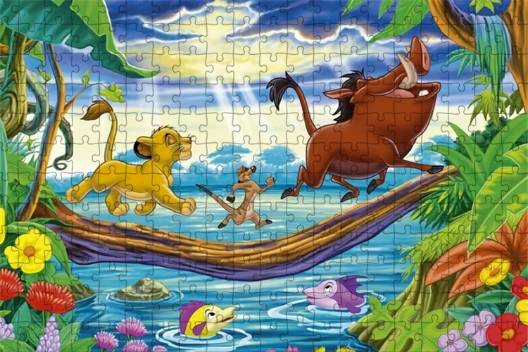 The Lion King Jigsaw Puzzle Disney Movie Cartoon Anime Wooden Puzzles Children's Educational Handmade Assembly Toys Family Game