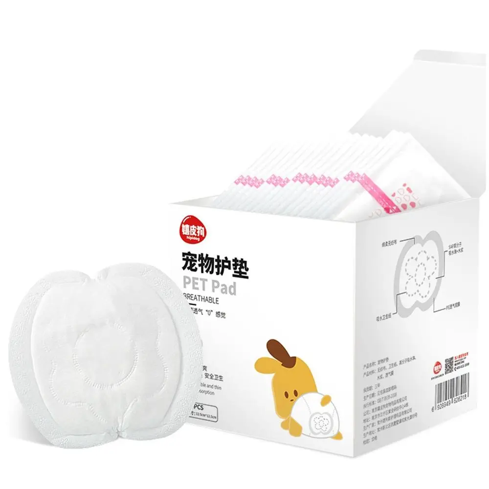 

Breathable 30pcs For Dogs Pet Female Dog Nappies Disposable Deodorant Sanitary Pants Absorbent Panties Dog Diapers Pet Pads