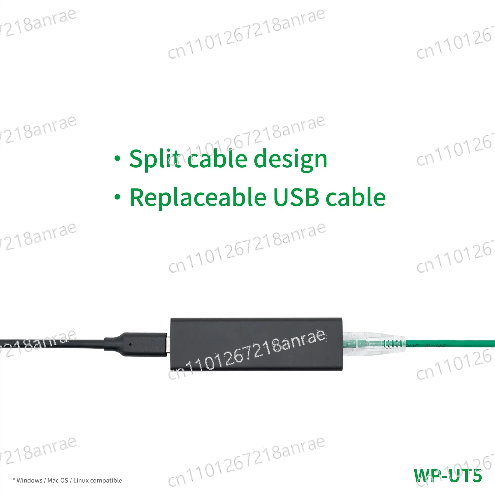 USB 3.2 Adapter (WP-UT5) RTL8157 Wired LAN Connection 5G, 2.5G, 1G, 100Mbps