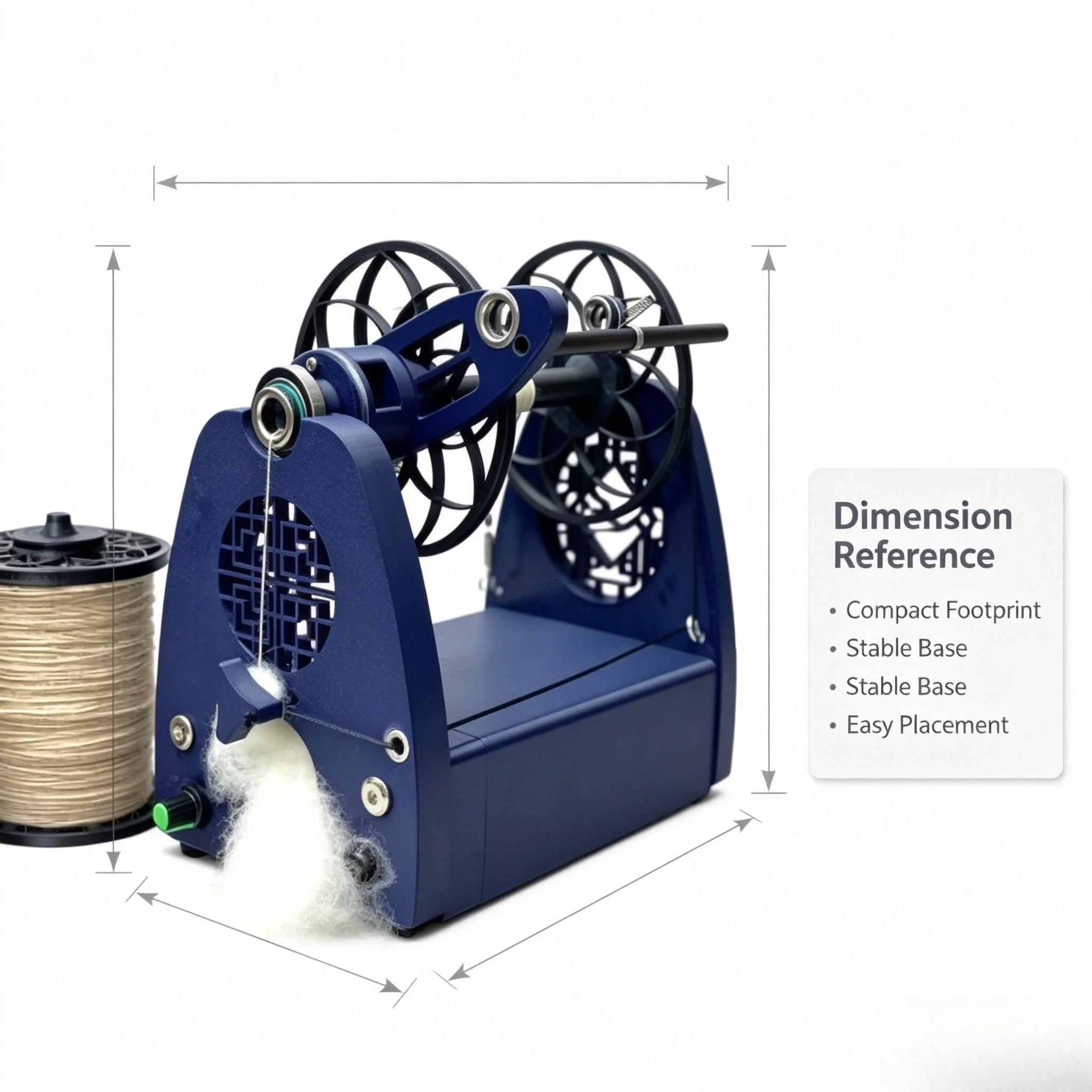 Large Premium Electric Spinning Wheel Plant Fiber Pet Hair Handspun Art Yarn DIY Craft Making Equipment