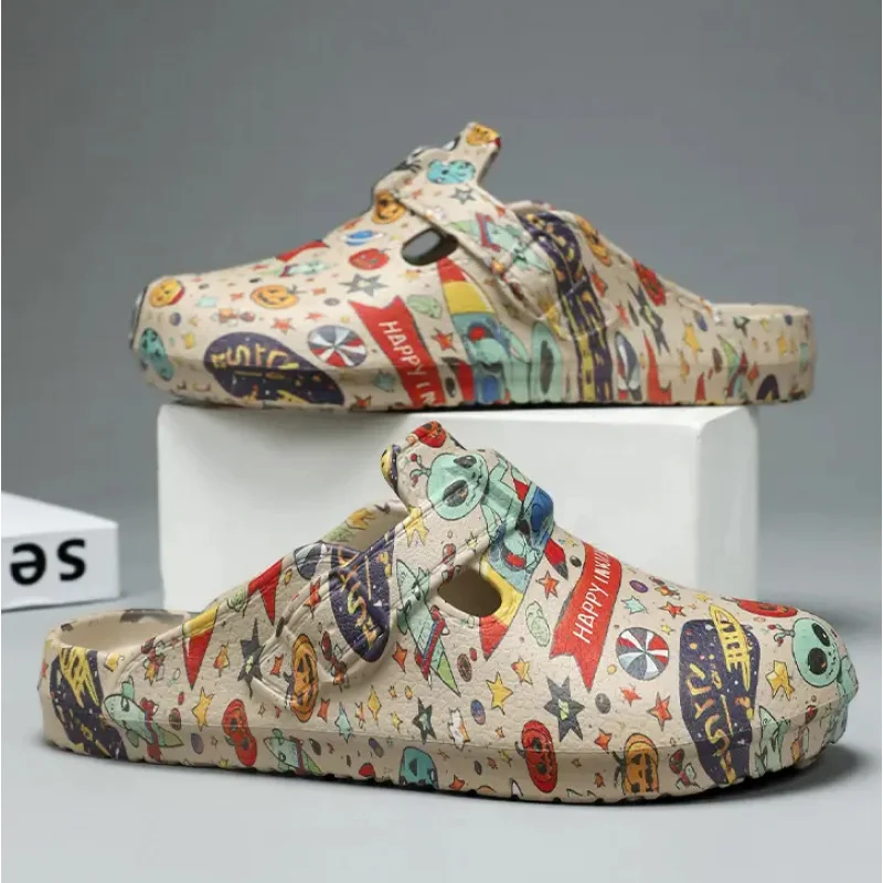 รองเท้าแตะผู้ชายไซส์ใหญ่ แฟชั่นลำลอง พื้นหนา น้ำหนักเบา เหมาะสำหรับเดินป่า ลุยน้ำ ป้องกันนิ้วเท้า รองเท้าแตะผู้ชาย