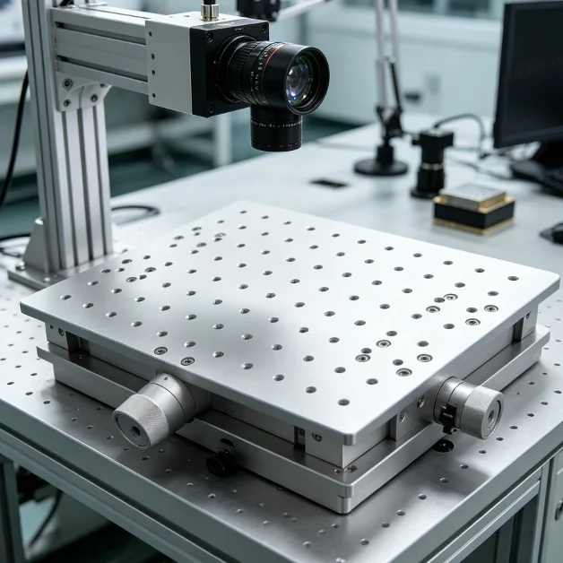 Manual XY Displacement Stage, 300X220X100mm 2D Worktable, XY Moving Sliding Table for Laser Marking Machine