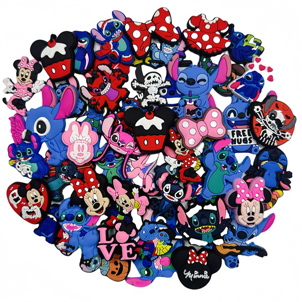 

MINISO 10-200pcs Random Pattern Shoe Charms Set For Clogs Bag Bubble Slides Sandals, PVC Shoe Decorations Beach Bag Accessories