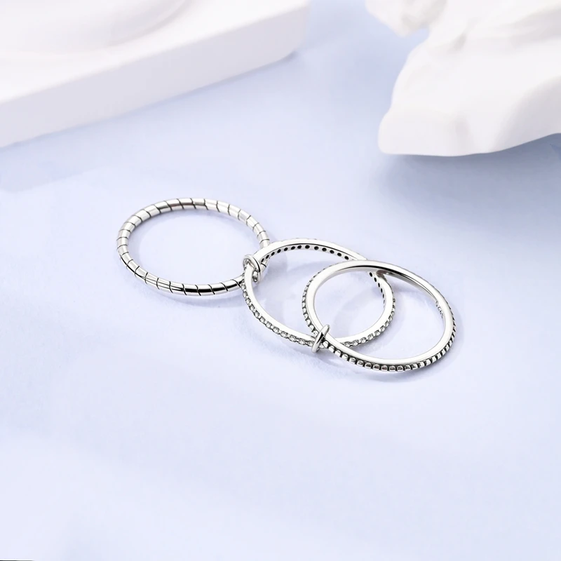 925 Silver Ring, Sparkling Multi-Layer Rope Pattern Wide Suitable for High-Quality Jewelry Women's Weddings