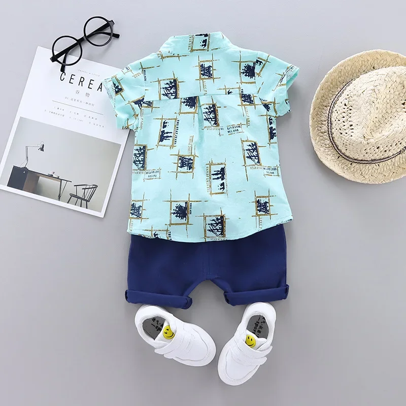 Fashion Baby Boy\'s Suit Summer Casual Clothes Set Top Shorts 2PCS Baby Clothing Set For Boys Infant Suits Kids Clothes