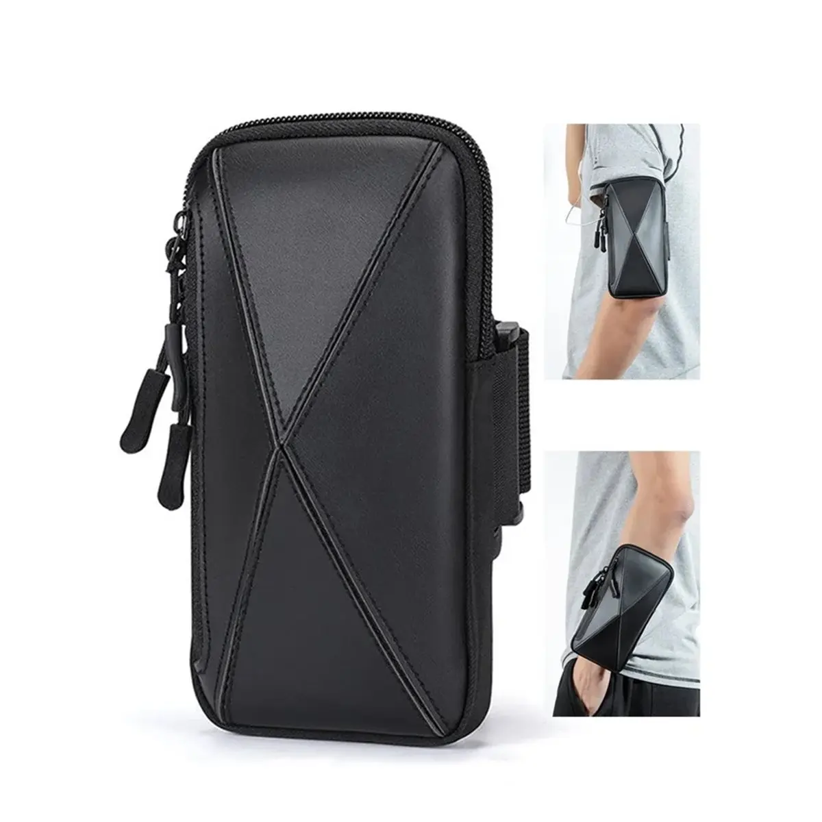 T22C Running Armband Phone Holder, Multi-Functional Shoulder Strap Pouch for Outdoor Activities
