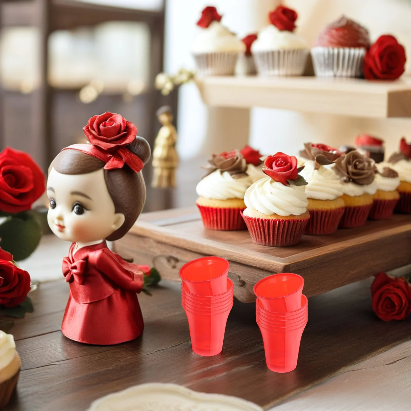 

200Pcs Mini Plastic Communion Cups Disposable Holy Water Sacrament Chalice Wine Serving Cups for Baptism Religious