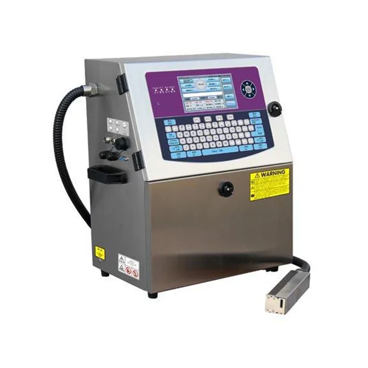 Easy-to-Operate Continuous Date CIJ Printer Single-Color Inkjet Bill Printer for Farms Solvent-Based Ink Label Printer