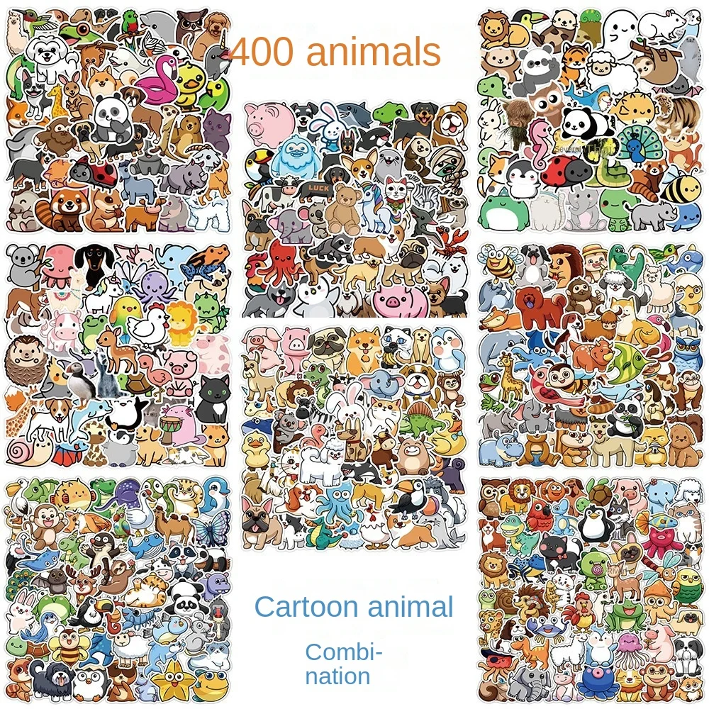 

50pcs Creative Cartoon Cute Small Animal Graffiti Stickers Phone Laptop Car Diy Children Stationery Helmet Decoration Stickers