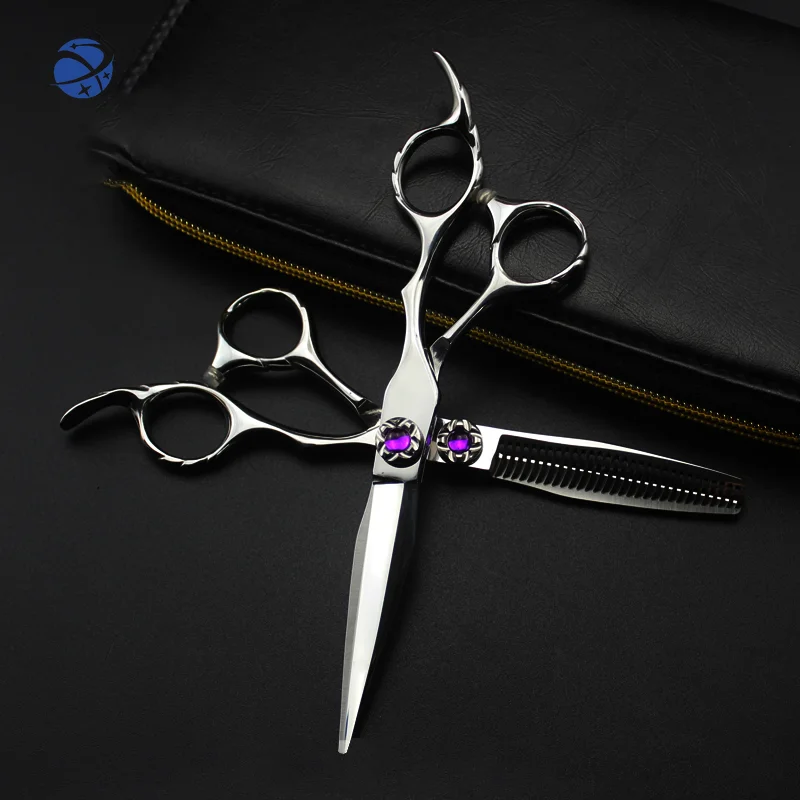 

Professional Silver Stainless Steel Hair Cutting Scissors Hair Thinning shears Professional Barber Scissors Set