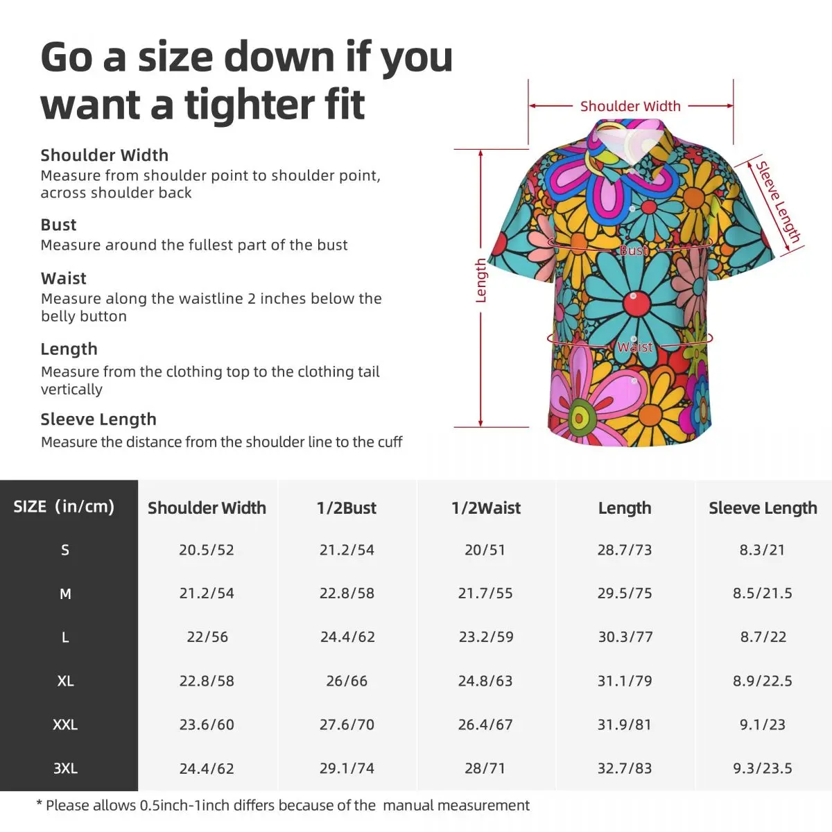 Retro Flower Power Summer Shirt Male Vacation 60s 70s Flora Casual Shirts Short Sleeve Y2K Funny Graphic Loose Oversized Blouses