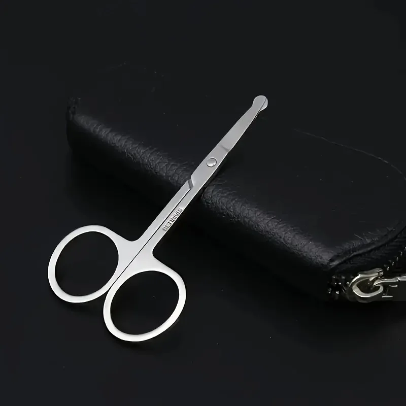 Practical Precision Round Head Trimming Scissors - Nose Hair Grooming Trimming, Personal Cleaning Care Trimming Tools