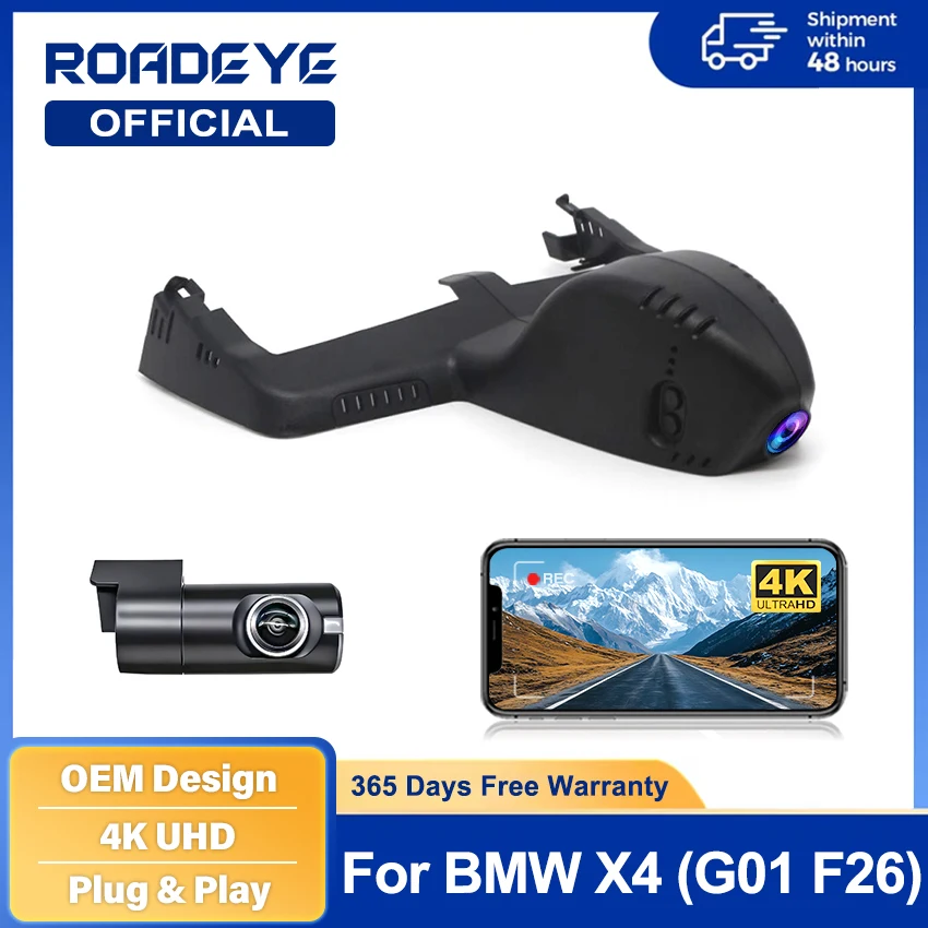 For BMW X4 G02 F26 2019 2020 2021 2022 2023 Front and Rear 4K HD Dash Cam Camera Recorder Dashcam WIFI Car Dvr Recording Devices