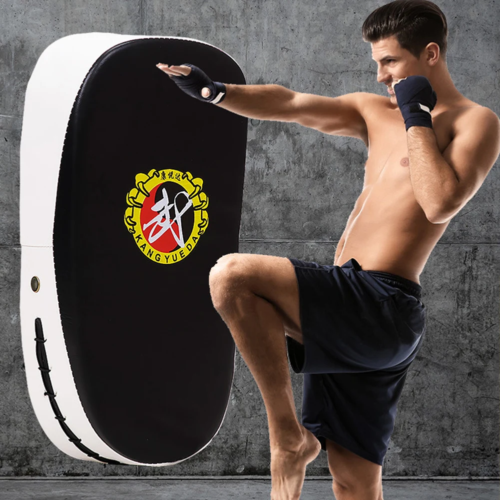 Taekwondo Boxing Target PU Leather Taekwondo Foot Target Arc-Shaped Kick Punch Shield Pad for Martial Arts Training