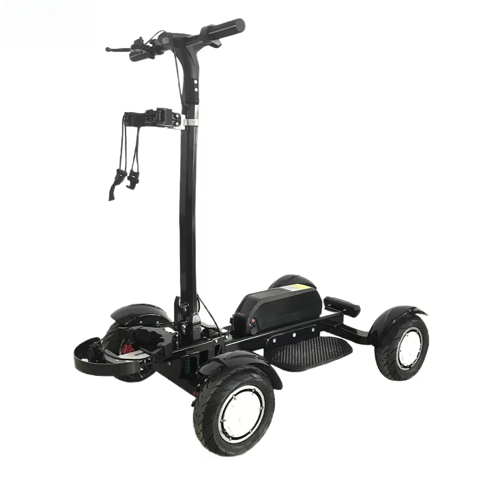 

For 2400W Brushless Dual Motor Electric Golf Scooter Cart with 10 Inch Tire and 48V Battery 4 Wheels Electric Push Cart