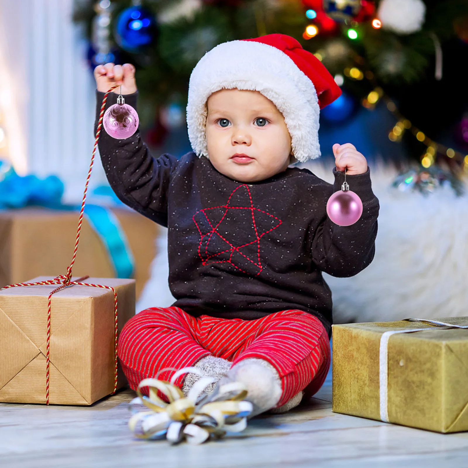 

30Pcs Christmas Tree Balls Plastic Lightweight Hanging Ornaments Xmas Decorations Party Hanging Decor Christmas Balls