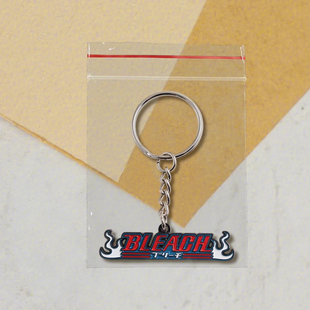 Anime Bleach Logo Schlüsselanhänger Metall-Emaille Schlüsselring Kurosaki Ichigo Zubehör Rucksackanhänger Autoschlüsselhalter Cosplay Schmuck für Fans – Detail 10