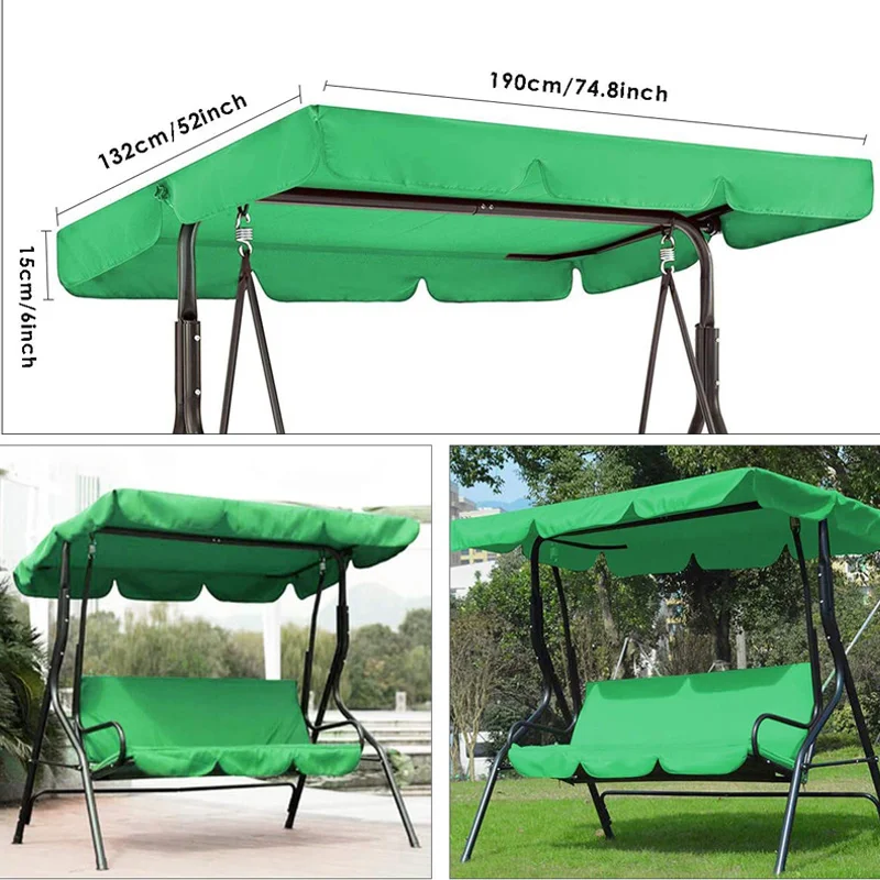 Patio Swing Chair Hammock UV-Resistant Polyester Taffeta Seat Covers for Swing Seat Cover Replacement