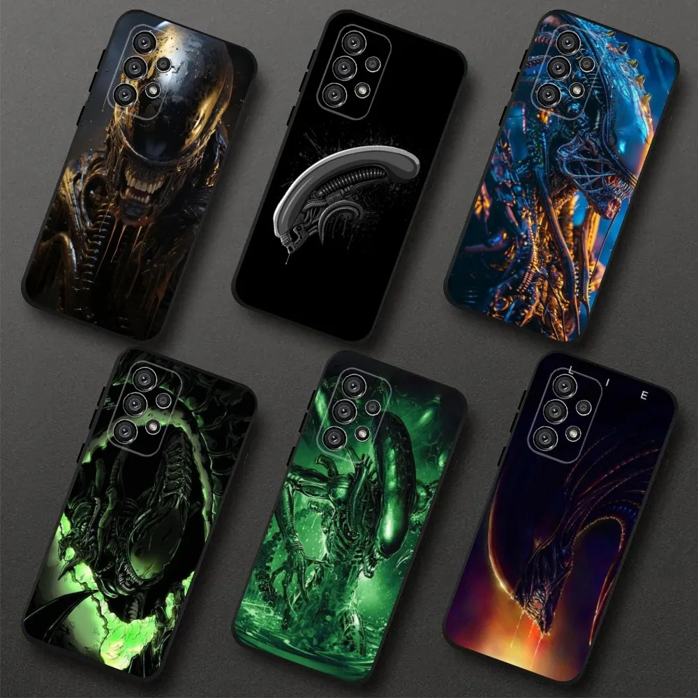 Чехол для телефона A-Alien X-Xenomorph для Samsung Galaxy A20,A21s,A22,A31,A32,A52,A53,A72,73,A80,A91, мягкий черный Чехол