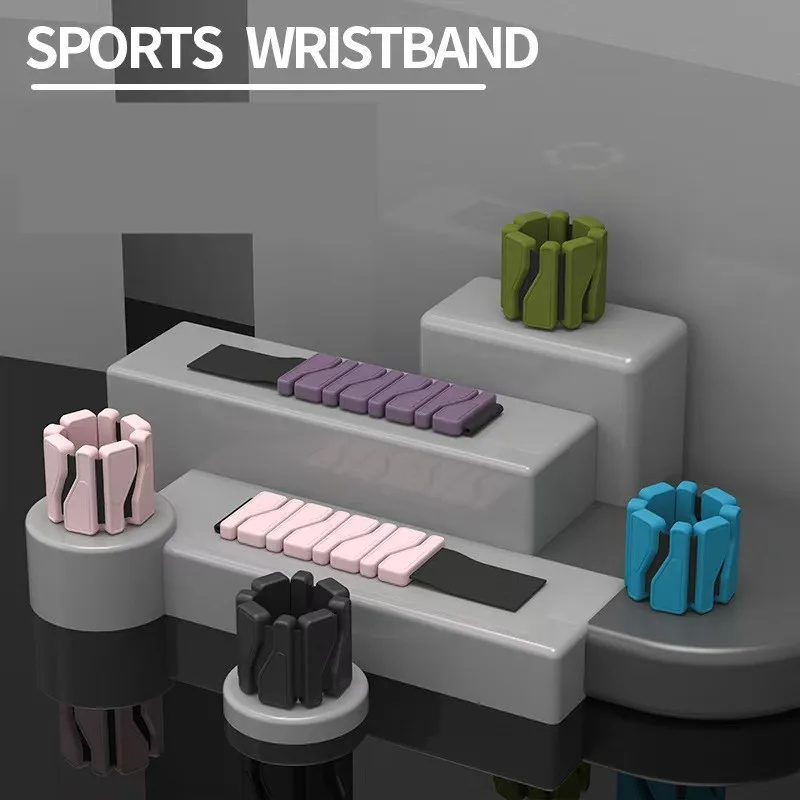 Gradient Silicone Weighted Wristbands Adjustable Wearable Ankle Weights Sports Bracelet for Yoga Pilates Running Swimming