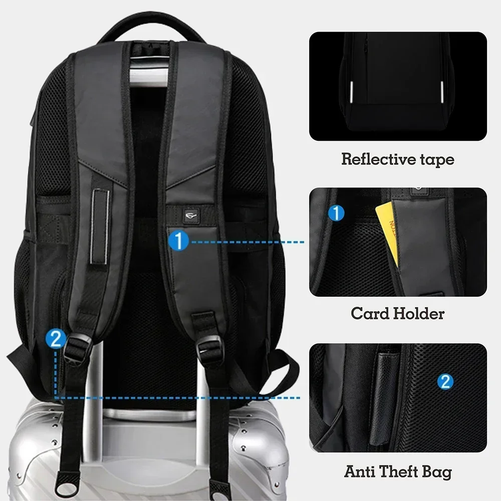 Men Laptop Backpack 17 Inch Fashion Business Backpack School Waterproof USB Large Capacity Bag Mochilas Back Pack