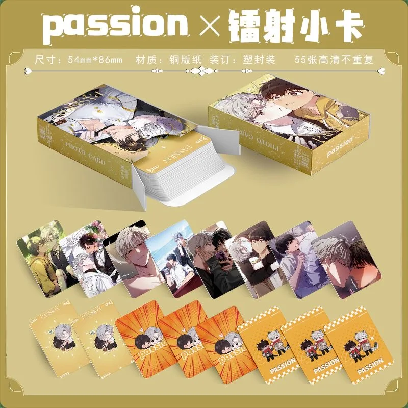 Imagem -04 - Cartão Coreano Manga Coleção Lomo Parafigura Photocard Ilay Riegrow e Jeong Taeui Figura da Paixão Laser 55 Pcs Set Fãs