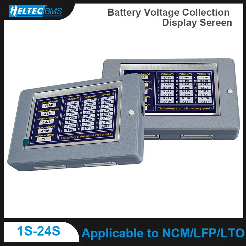 Affichage de tension 1s-24s 3s 4s 5s 6s 7s 8s 9s 10s 12s 13s 14s 15s 17s 18s 20s 21s, écran d'affichage de testeur de tension de batterie au Lithium