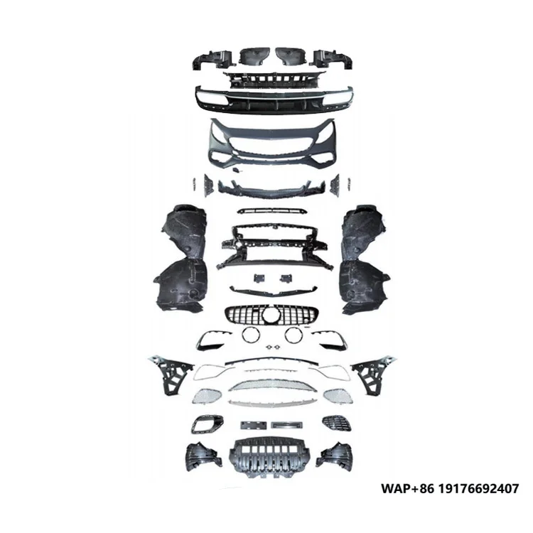 

Suitable for Mercedes Benz 2014-2021 S-Class Coupe W217 C217 Upgraded S65 Style Front Bumper Grille Rear Diffuser Exhaust Tip Bo