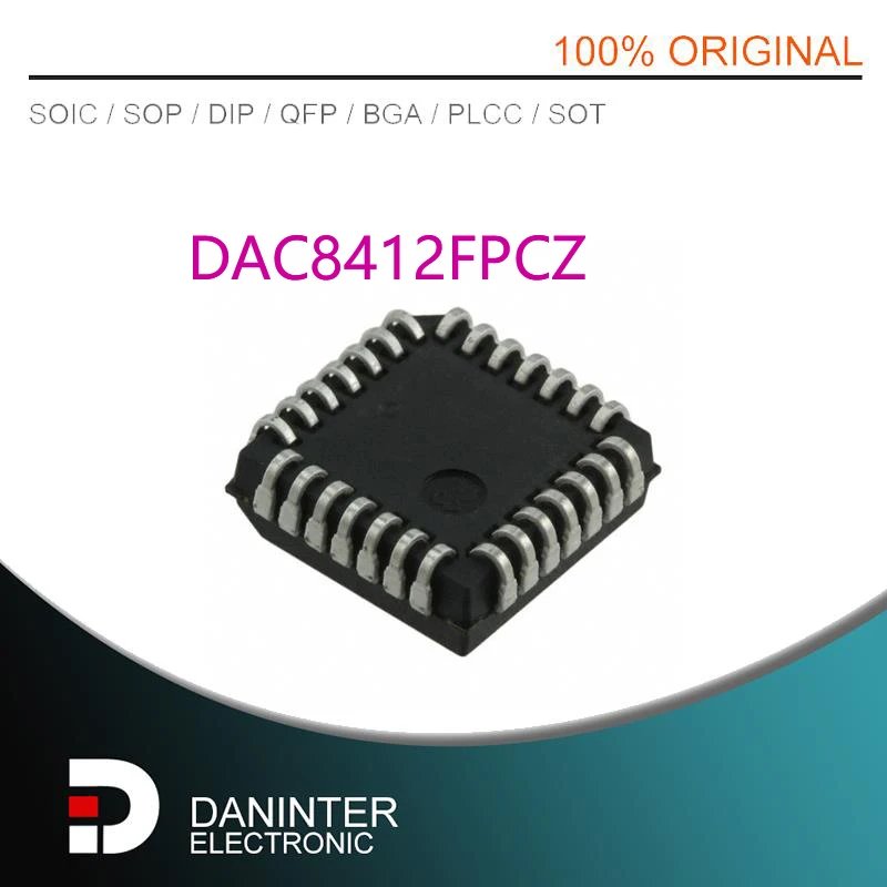 2PCS/LOT   DAC8412F DAC8412FPC DAC8412FPCZ DAC8412 PLCC28