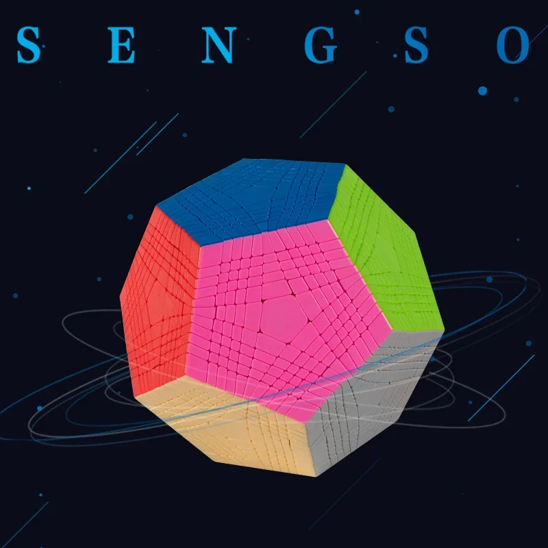 ShengShou 11x11 مكعب Megaminx Examinx المكعب السحري بدون ملصقات لغز SengSo Dodecahedron 12 وجوه ألعاب احترافية