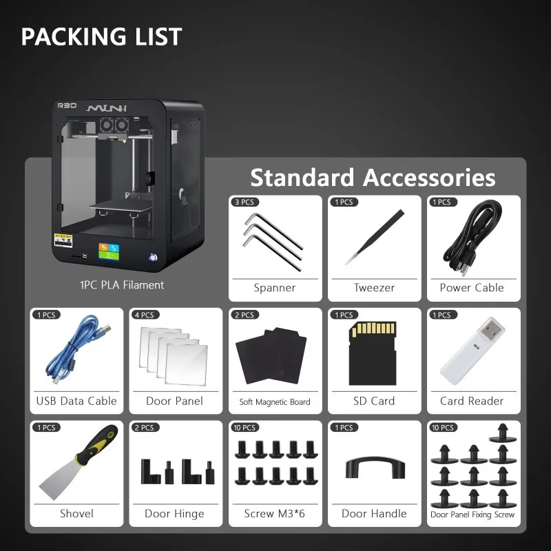 High Quality MINI 3d Printer Machine Enclosed 150*150*220mm