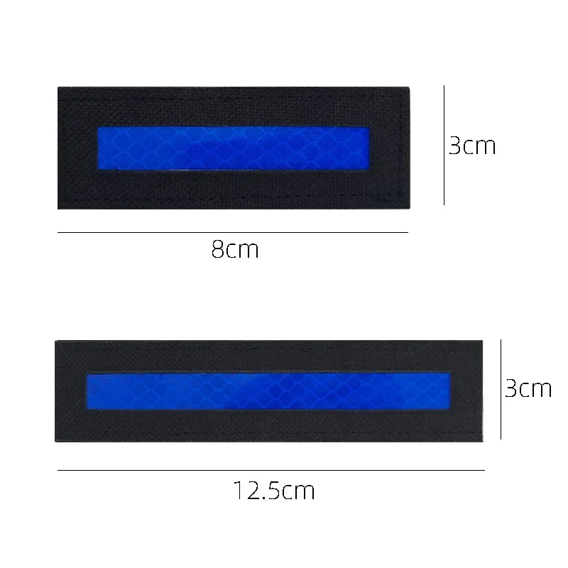 Reflective Strip Hook & Loop PVC IR Patches Striking At Night Embroidery Armband Backpack Hat Cloth Tactical Patch for Clothing