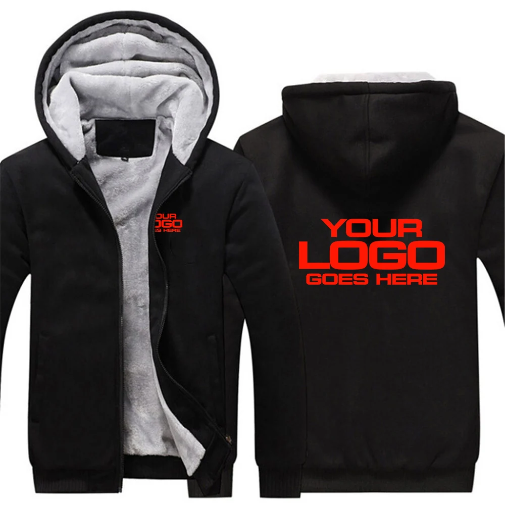 Customized Your Design Here Men's Jacket Camouflage Winter Jackets for Men Fleece Long Sleeve Coat Hoodies Streetwear Hoodies