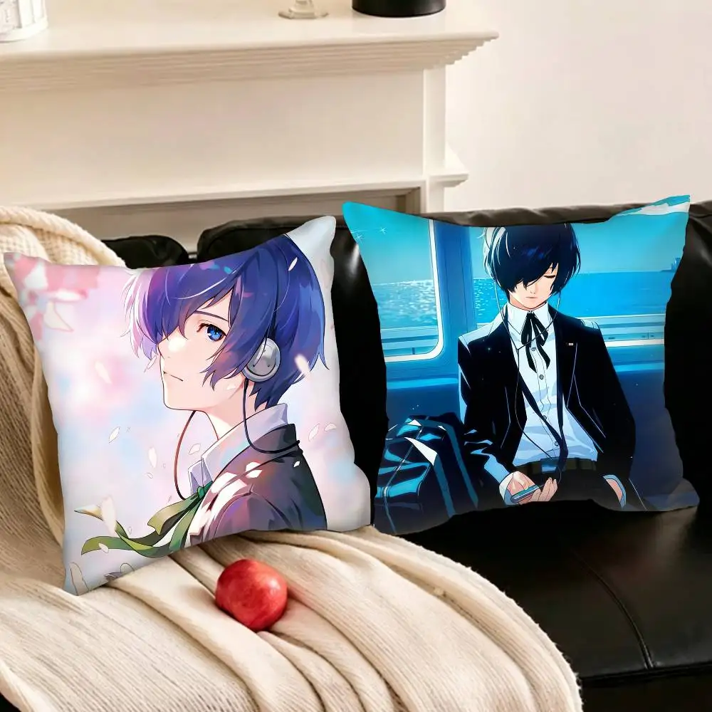 

M-Makoto P-Persona Various Sizes Square Pillowcase For Car Home Bedchamber Decor