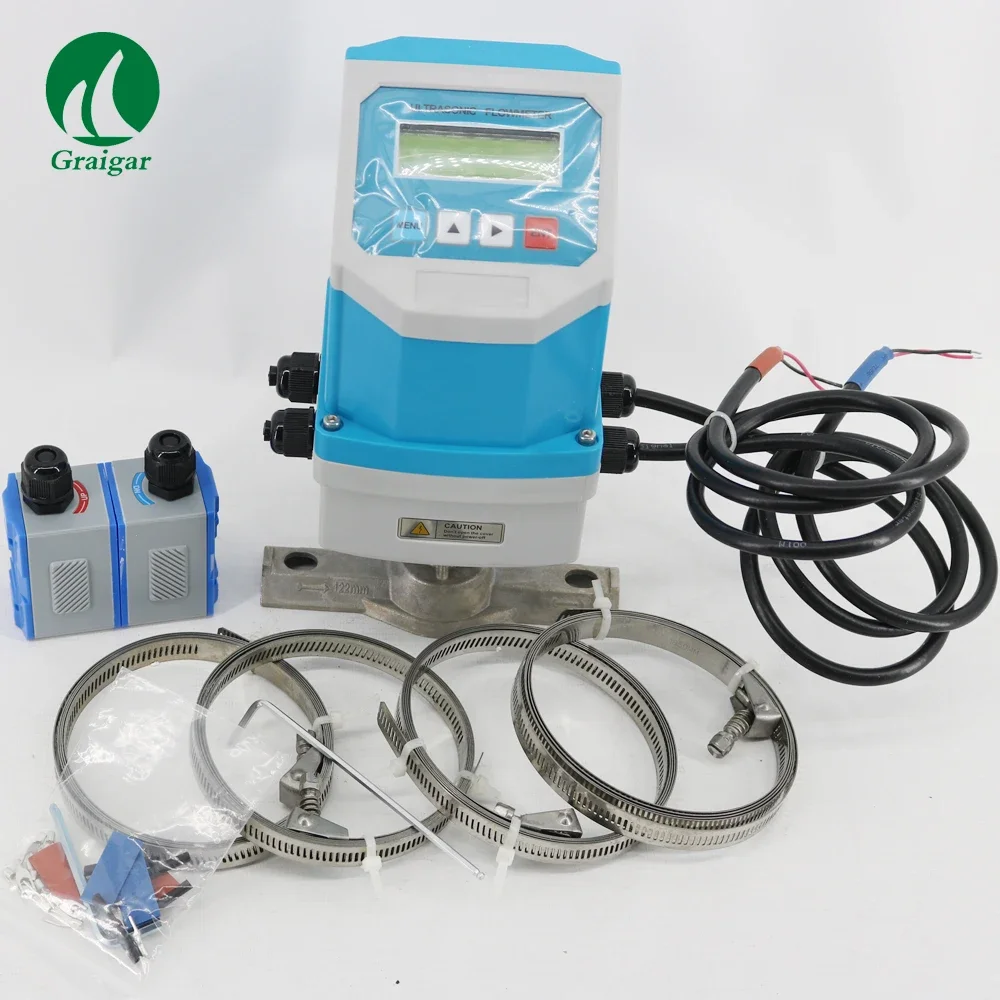 2026 TUF-2000F Ultrasonic Flow Meter DN15-6000mm Pipe Fixed Clamp on Liquid Flowmeter