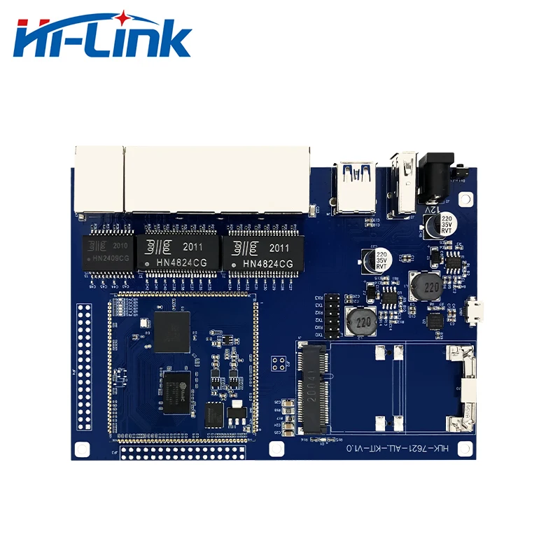 

Free Shipping 1pcs HLK-7621A Module MT7621A Chip Supports Linux/OpenWrt Smart Devices Applications Router module kit