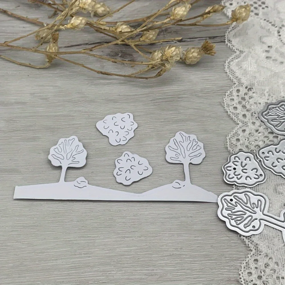 1pcs metal cutting dies cut die mold tree edge decoration Scrapbook paper craft blade punch stencils dies