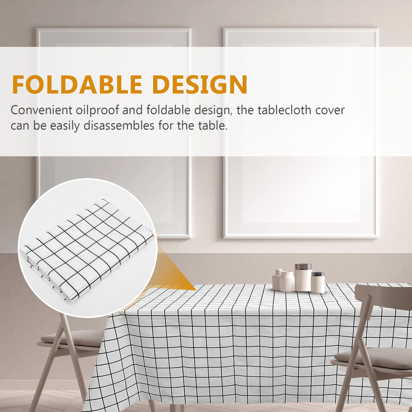 

2Pcs Wear Resistant Waterproof Table Cloth Plaid Oilproof Decorative Picnic Table Cover Outdoor Camping Tablecloth