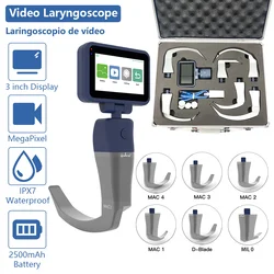 CR-32 Reusable Video Laryngoscope, 3.2 inch Digital Display, 6 Size of Blade Can be Choice, Including Suitcase