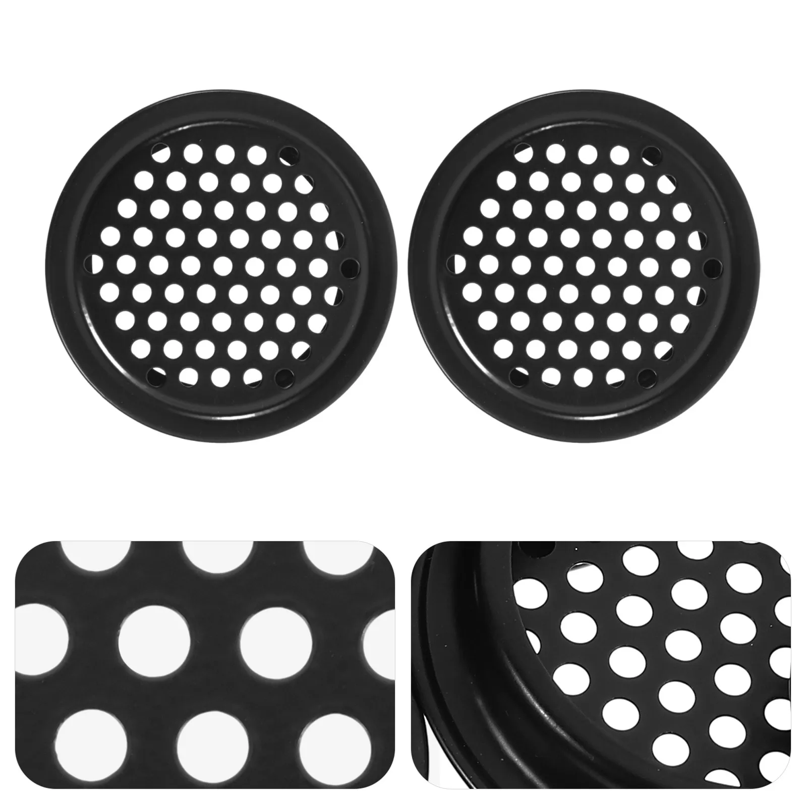 20Pcs Stainless Steel Round Cabinet Vent Covers Flat Mesh Grille Air Circulation Vent Panel for Kitchen Wardrobe Cupboard